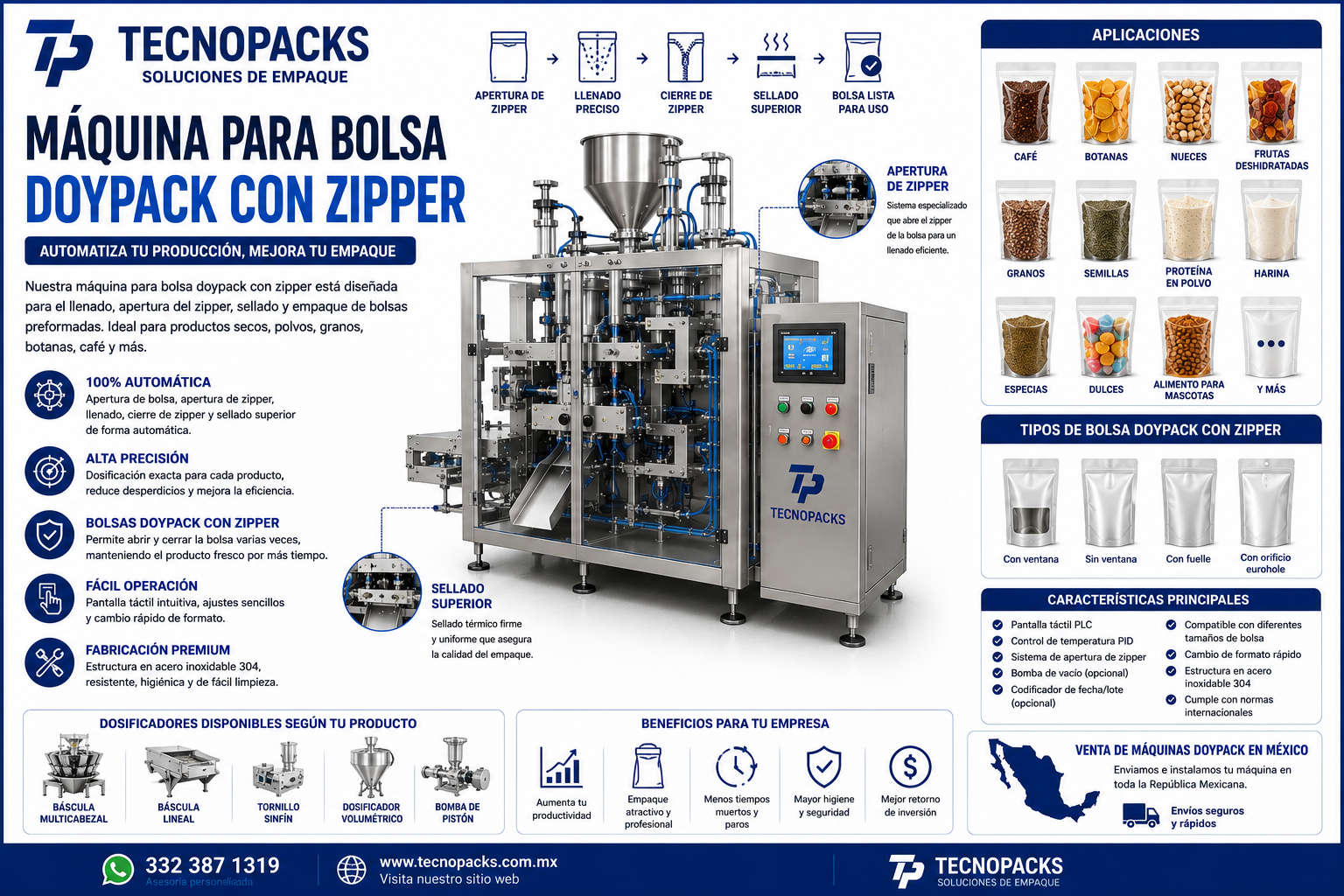 Máquina para bolsa doypack con zipper máquina para bolsa doypack con zipper Máquina para bolsa doypack con zipper maquina doypack para bolsa con zipper
