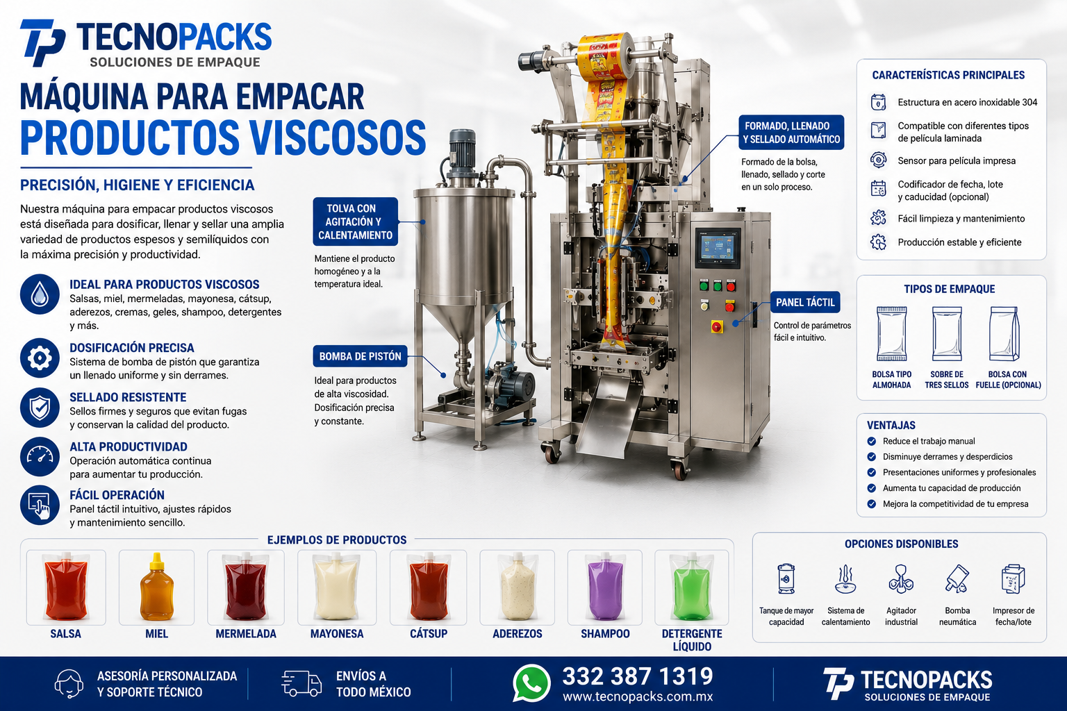 Máquina para empacar productos viscosos máquina para empacar productos viscosos Máquina para empacar productos viscosos maquina para empacar productos viscosos